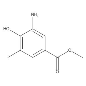 Benzoic acid, 3-amino-4-hydroxy-5-methyl-, methyl ester结构式