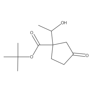 Tert-butyl 1-(1-hydroxyethyl)-3-oxocyclopentane-1-carboxylate Structure