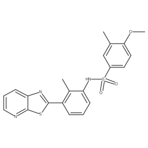 4-methoxy-3-methyl-N-(2-methyl-3-thiazolo[5,4-b]pyridin-2-yl-phenyl)benzenesulfonamide Structure