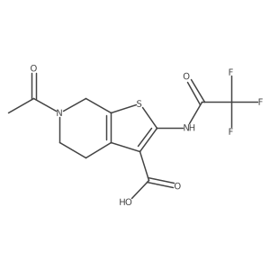 6-acetyl-2-(trifluoroacetamido)-4H,5H,6H,7H-thieno[2,3-c]pyridine-3-carboxylic acid结构式