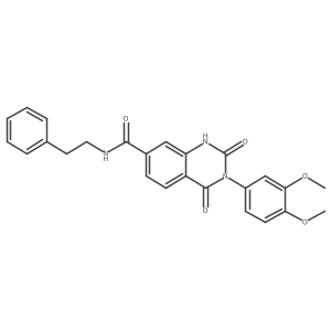 3-(3,4-dimethoxyphenyl)-2,4-dioxo-N-phenethyl-1,2,3,4-tetrahydroquinazoline-7-carboxamide结构式
