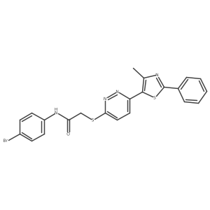 N-(4-bromophenyl)-2-((6-(4-methyl-2-phenylthiazol-5-yl)pyridazin-3-yl)thio)acetamide Structure