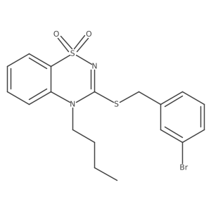 3-[(3-bromobenzyl)thio]-4-butyl-4H-1,2,4-benzothiadiazine 1,1-dioxide Structure