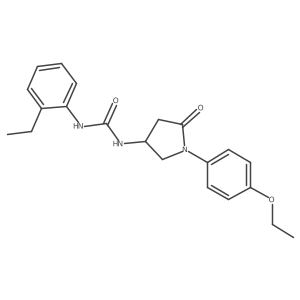 1-(1-(4-Ethoxyphenyl)-5-oxopyrrolidin-3-yl)-3-(2-ethylphenyl)urea结构式