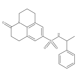 3-oxo-N-(1-phenylethyl)-1,2,3,5,6,7-hexahydropyrido[3,2,1-ij]quinoline-9-sulfonamide Structure