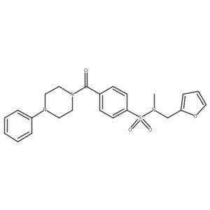 N-(furan-2-ylmethyl)-N-methyl-4-(4-phenylpiperazine-1-carbonyl)benzenesulfonamide Structure