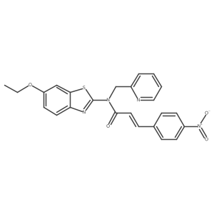 (E)-N-(6-ethoxybenzo[d]thiazol-2-yl)-3-(4-nitrophenyl)-N-(pyridin-2-ylmethyl)acrylamide Structure