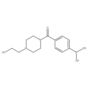 4-(4-(2-Hydroxyethyl)piperazine-1-carbonyl)phenylboronic acid结构式