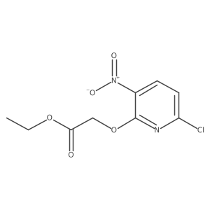 Ethyl 2-((6-chloro-3-nitropyridin-2-yl)oxy)acetate结构式