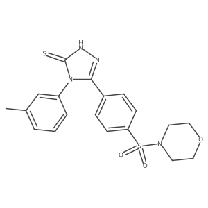 5-(4-(Morpholinosulfonyl)phenyl)-4-(m-tolyl)-4H-1,2,4-triazole-3-thiol结构式
