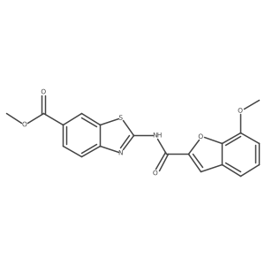Methyl 2-(7-methoxybenzofuran-2-carboxamido)benzo[d]thiazole-6-carboxylate Structure