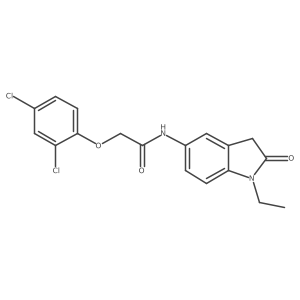 2-(2,4-dichlorophenoxy)-N-(1-ethyl-2-oxoindolin-5-yl)acetamide Structure