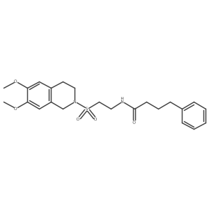 N-{2-[(6,7-dimethoxy-1,2,3,4-tetrahydroisoquinolin-2-yl)sulfonyl]ethyl}-4-phenylbutanamide Structure