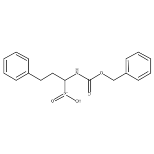 ((S)-1-(((Benzyloxy)carbonyl)amino)-3-phenylpropyl)phosphinic acid结构式