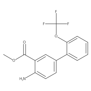 Methyl 4-amino-2'-(trifluoromethoxy)-[1,1'-biphenyl]-3-carboxylate结构式