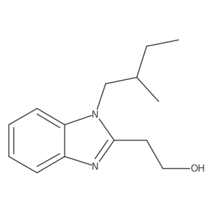 2-[1-(2-Methylbutyl)benzimidazol-2-yl]ethan-1-ol结构式