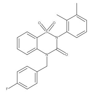 2-(2,3-dimethylphenyl)-4-(4-fluorobenzyl)-2H-1,2,4-benzothiadiazin-3(4H)-one 1,1-dioxide Structure