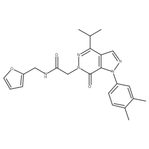 2-(1-(3,4-dimethylphenyl)-4-isopropyl-7-oxo-1H-pyrazolo[3,4-d]pyridazin-6(7H)-yl)-N-(furan-2-ylmethyl)acetamide Structure