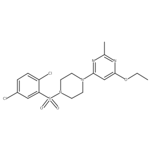 4-(4-((2,5-Dichlorophenyl)sulfonyl)piperazin-1-yl)-6-ethoxy-2-methylpyrimidine Structure
