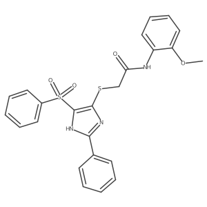 N-(2-methoxyphenyl)-2-{[2-phenyl-4-(phenylsulfonyl)-1H-imidazol-5-yl]sulfanyl}acetamide Structure