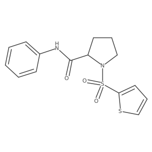 N-phenyl-1-(thiophen-2-ylsulfonyl)pyrrolidine-2-carboxamide结构式
