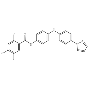 N-(4-((6-(1H-pyrazol-1-yl)pyridazin-3-yl)amino)phenyl)-2-chloro-4,5-difluorobenzamide结构式