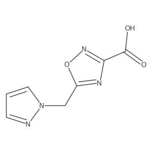 5-(1H-pyrazol-1-ylmethyl)-1,2,4-oxadiazole-3-carboxylic acid Structure