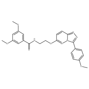 3,5-dimethoxy-N-(2-((3-(4-methoxyphenyl)-[1,2,4]triazolo[4,3-b]pyridazin-6-yl)oxy)ethyl)benzamide结构式