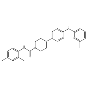 N-(2,4-dimethylphenyl)-4-(6-((6-methylpyridin-2-yl)amino)pyridazin-3-yl)piperazine-1-carboxamide结构式