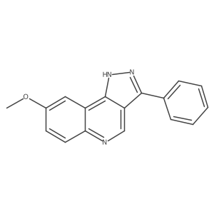 8-methoxy-3-phenyl-1H-pyrazolo[4,3-c]quinoline结构式