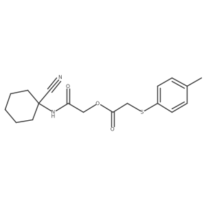 [(1-Cyanocyclohexyl)carbamoyl]methyl 2-[(4-methylphenyl)sulfanyl]acetate结构式