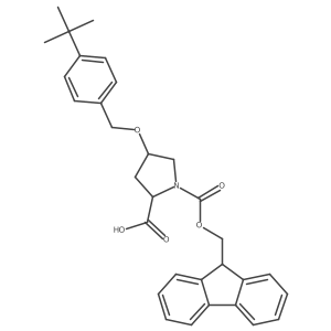 (4R)-1-Fmoc-4-(4-tert-butylbenzyloxy)-L-proline Structure