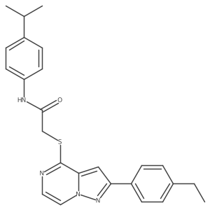 2-{[2-(4-ethylphenyl)pyrazolo[1,5-a]pyrazin-4-yl]sulfanyl}-N-[4-(propan-2-yl)phenyl]acetamide Structure