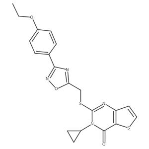 3-cyclopropyl-2-({[3-(4-ethoxyphenyl)-1,2,4-oxadiazol-5-yl]methyl}sulfanyl)-3H,4H-thieno[3,2-d]pyrimidin-4-one Structure