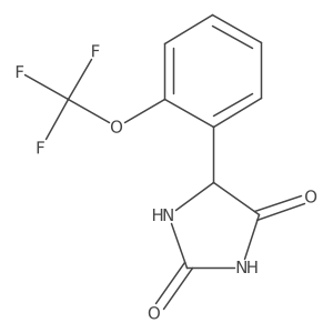 5-[2-(Trifluoromethoxy)phenyl]imidazolidine-2,4-dione结构式