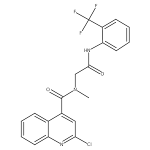 2-[1-(2-Chloroquinolin-4-YL)-N-methylformamido]-N-[2-(trifluoromethyl)phenyl]acetamide Structure