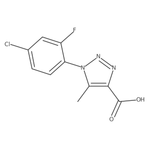 1-(4-chloro-2-fluorophenyl)-5-methyl-1H-1,2,3-triazole-4-carboxylic acid结构式
