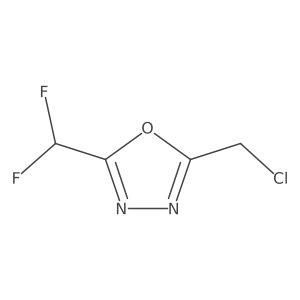2-(Chloromethyl)-5-(difluoromethyl)-1,3,4-oxadiazole结构式