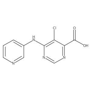 5-Chloro-6-(pyridin-3-ylamino)pyrimidine-4-carboxylic acid结构式