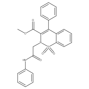 methyl 2-(2-oxo-2-(phenylamino)ethyl)-4-phenyl-2H-benzo[e][1,2]thiazine-3-carboxylate 1,1-dioxide结构式