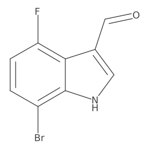 7-Bromo-4-fluoro-1H-indole-3-carbaldehyde结构式