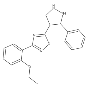 3-(2-Ethoxyphenyl)-5-(3-phenylpyrazolidin-4-yl)-1,2,4-oxadiazole结构式