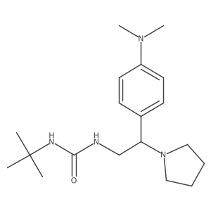 1-(Tert-butyl)-3-(2-(4-(dimethylamino)phenyl)-2-(pyrrolidin-1-yl)ethyl)urea结构式