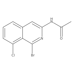 N-(1-bromo-8-chloroisoquinolin-3-yl)acetamide结构式