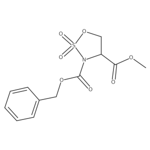 (S)-3-benzyl 4-methyl 1,2,3-oxathiazolidine-3,4-dicarboxylate 2,2-dioxide结构式