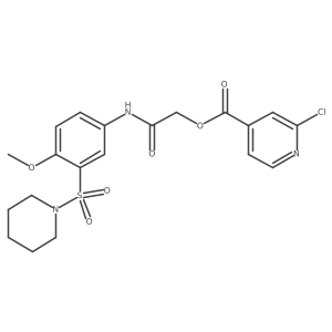 {[4-Methoxy-3-(piperidine-1-sulfonyl)phenyl]carbamoyl}methyl 2-chloropyridine-4-carboxylate Structure