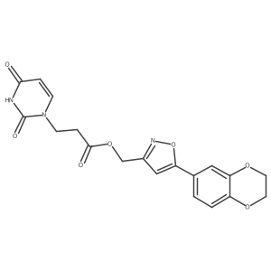 (5-(2,3-dihydrobenzo[b][1,4]dioxin-6-yl)isoxazol-3-yl)methyl 3-(2,4-dioxo-3,4-dihydropyrimidin-1(2H)-yl)propanoate Structure