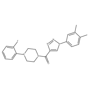 (1-(3,4-dimethylphenyl)-1H-1,2,3-triazol-4-yl)(4-(2-fluorophenyl)piperazin-1-yl)methanone Structure