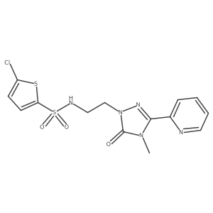 5-chloro-N-(2-(4-methyl-5-oxo-3-(pyridin-2-yl)-4,5-dihydro-1H-1,2,4-triazol-1-yl)ethyl)thiophene-2-sulfonamide Structure
