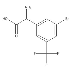 (S)-2-Amino-2-(3-bromo-5-(trifluoromethyl)phenyl)acetic acid Structure